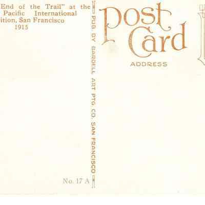 Postcard of "The End of the Trail."