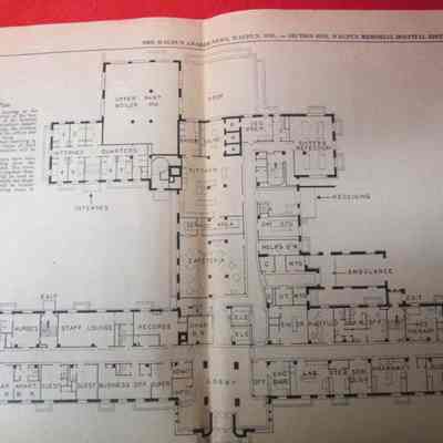 First Floor Plan of Waupun Memorial Hospital-1951
