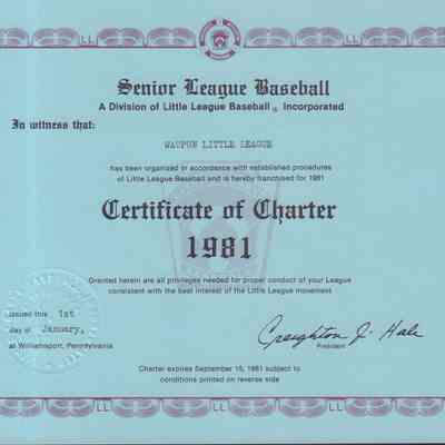 Charter, 1981 Senior League
