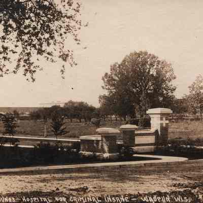 Postcard, Central State, Entrance of Grounds