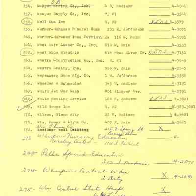 Page 10 of 1975 list of Waupun businesses