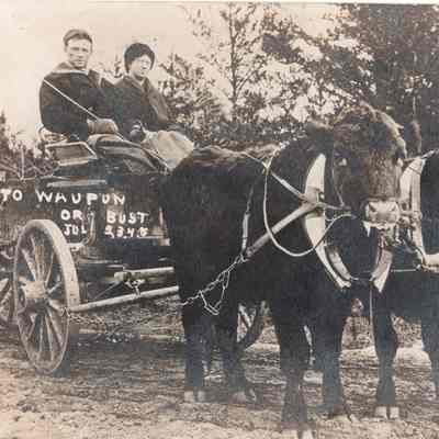 Postcard, To Waupun or Bust