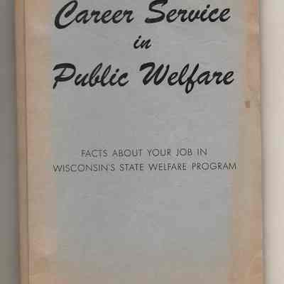 Book, Corrections, Central State, Career Service in Public Welfare