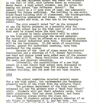 Page from book of History of Waupun Area Schools