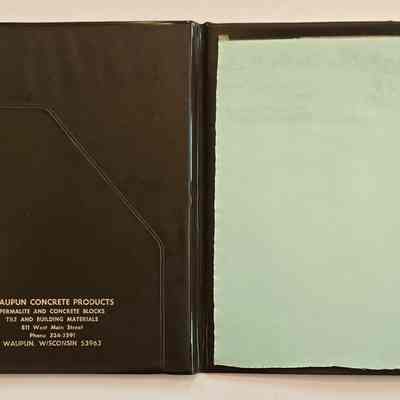 Note Pad, Waupun Concrete Products