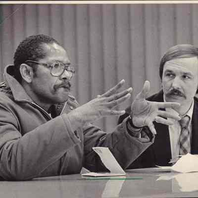 Photograph, Corrections, Wisconsin State Prison, Cook, With Attorney
