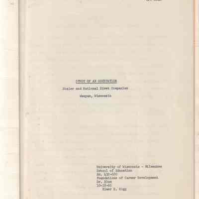 Shaler, Study of an Occupation