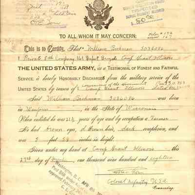 Discharge from the U.S. army