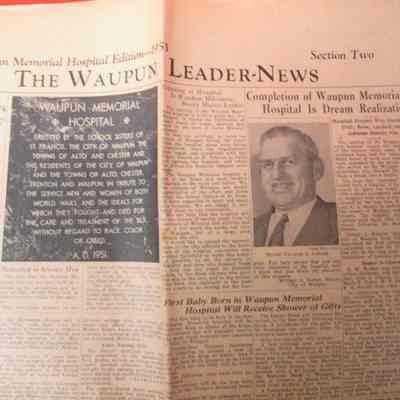 Section Two of Waupun Memorial Hospital Edition-1951