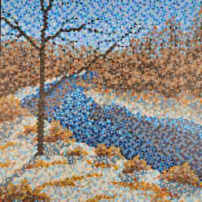 Painting, Rock River/Horicon Marsh on Acrylic, 24" x 30" William Wiggins