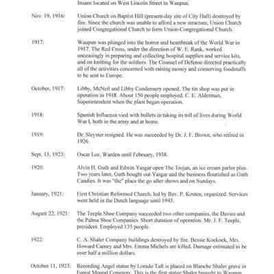 Waupun timeline pg. 8