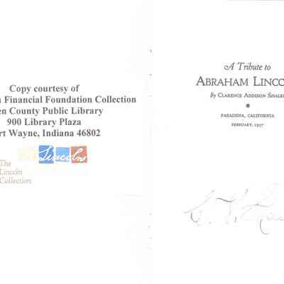 A Tribute to Abraham Lincoln