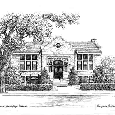 Sketch, Library, Museum, Carnegie