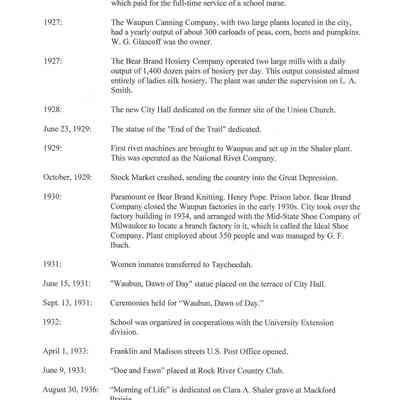 Waupun timeline pg.9