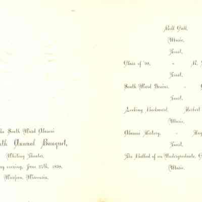 SW 11th Alumni Banquet, 1898.