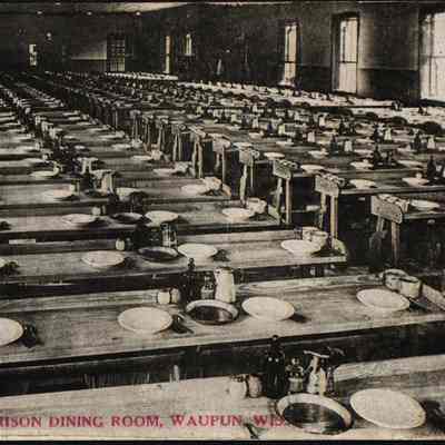 Postcard, Corrections, Wisconsin State Prison, Dining Room