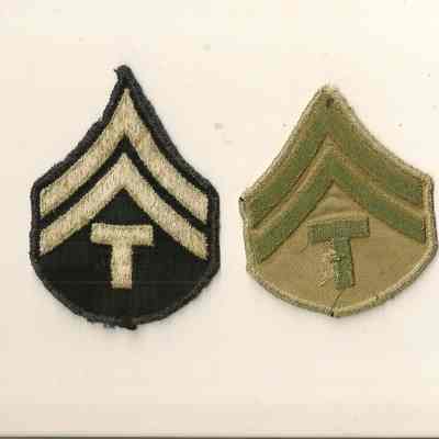 Back side view of (2) Army Uniform Patches