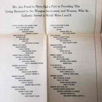 Sponsors for Waupun Memorial Hospital opening 1951