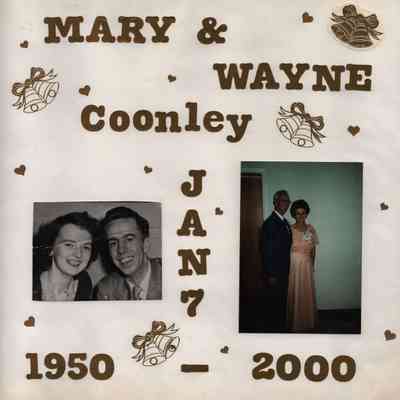 Scrapbook Page, Wayne & Mary Coonley