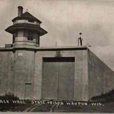 Postcard, Corrections, Wisconsin State Prison, Back Wall