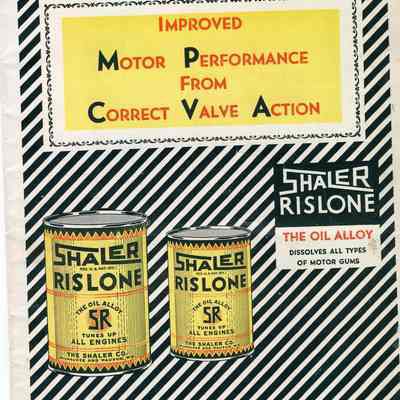 Catalog, Shaler, Rislone, Improved Motor Performance from Correct Valve Action