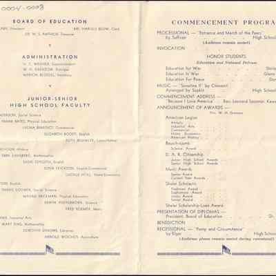 Waupun HIgh School Class of 1942 (Commencement May 29 1942): Origformat: Other