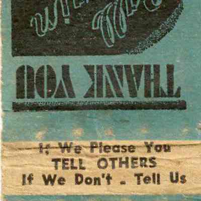 Matchbook, Waupun Produce Co.