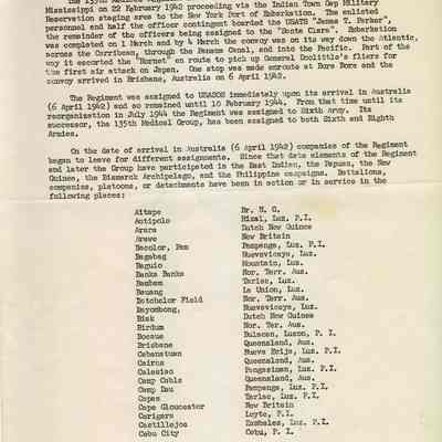History of the 135th.