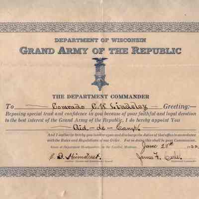 Certificate, Charles Lindsey