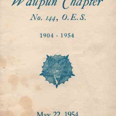 Program, Order of Eastern Star, Waupun Chapter #144, 1954