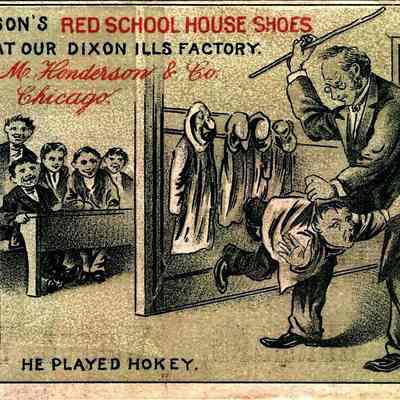 Card, Henderson Red School House Shoes, J O Hermann