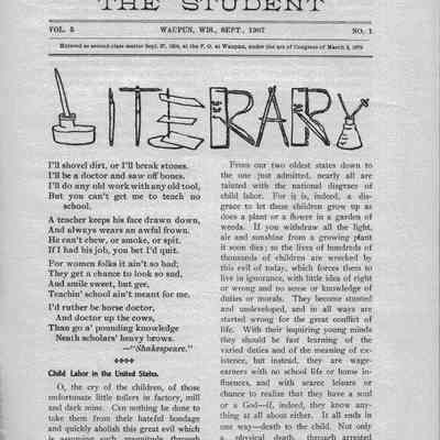The Student vol 5 #1 pg 1: Origformat: Other