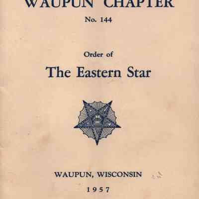 Program, Order of Eastern Star, Waupun Chapter #144, 1957