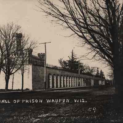 Postcard, Corrections, Wisconsin State Prison, Front Wall
