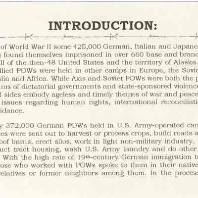 Introduction page of book - German POWs
