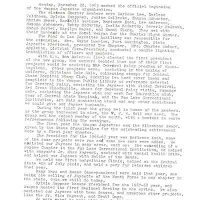 Waupun Jaycette History - 1965-1976