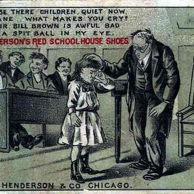 Card, Henderson Red School House Shoes, J O Hermann