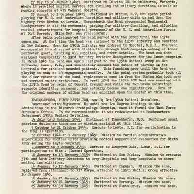 History of the 135th.