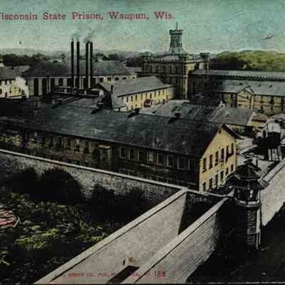 Postcard, Corrections, Wisconsin State Prison, Rear View, #186
