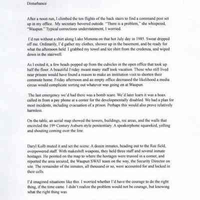 Document, Prison Memories, Darrell Kolb