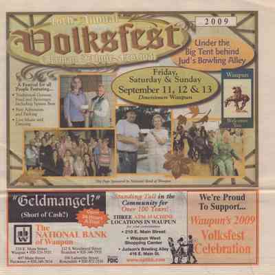 Program, Volksfest, 2009