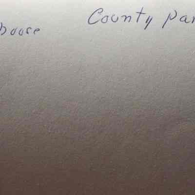Back of photo of County Park Road