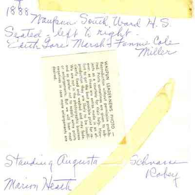 Last reunion of Class of 1888 - Waupun S.Ward HS.