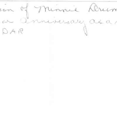 Back of photo of 50yr. celebration-DAR