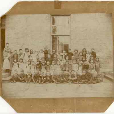 Photograph, North Ward School Class, Matted, Teacher Harmony Cross
