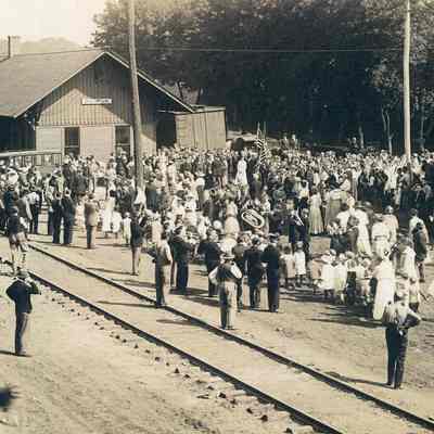 Postcard, Railroad Depot, WWI