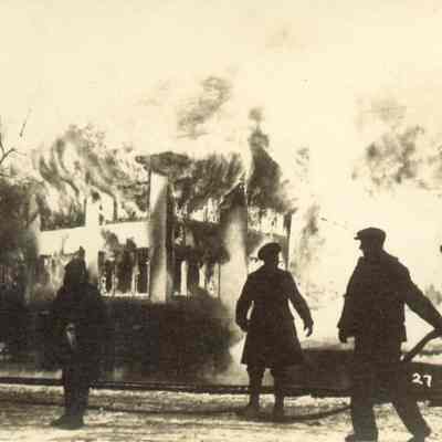 Postcard, Shaler, C.A. Shaler Co. Fire.