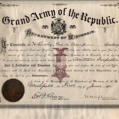 Certificate, Charles Lindsley