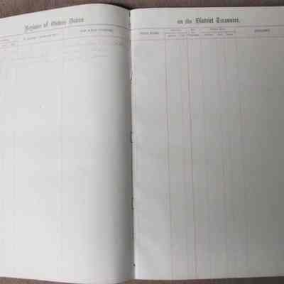 Orders drawn on the District Treasurer