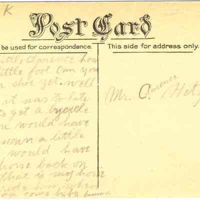 Back of Alfred S. Johnson Jr. photo postcard